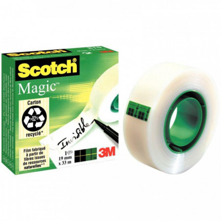 ROULEAU ADHÉSIF SCOTCH MAGIC INVISIBLE 19 MM X 33 M