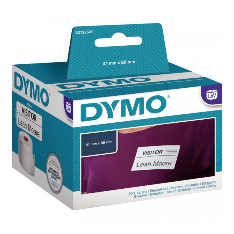 ROULEAU DE 300 ÉTIQUETTES DYMO BADGE 89 X 41MM