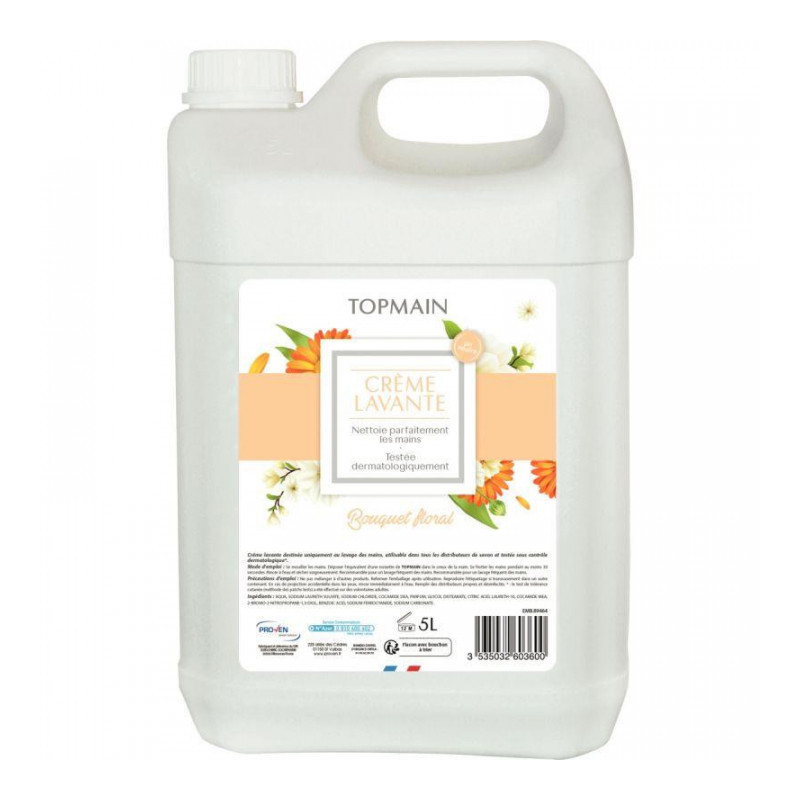 SAVON BIDON 5L CREME LAVANTE FLORALE FAB FRANCE