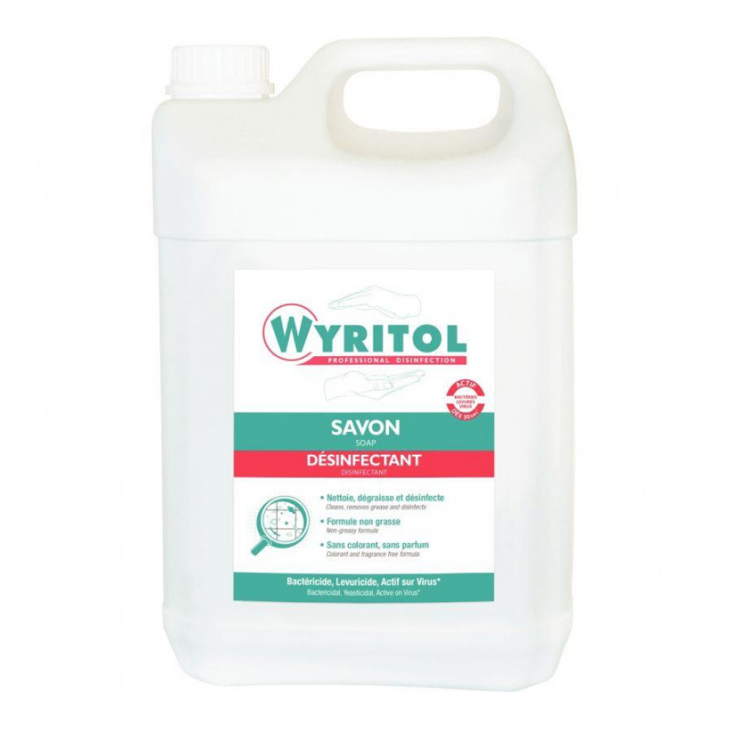 SAVON DÉSINFECTANT 5L  ANTI-BACTÉRIEN WYRITOL