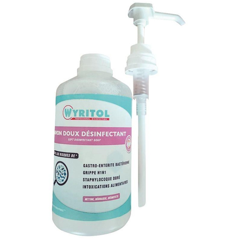 SAVON LIQUIDE  désinfectant/VIRUCIDE EN14476 pompe 500 ml PV56150901 WYRITOL