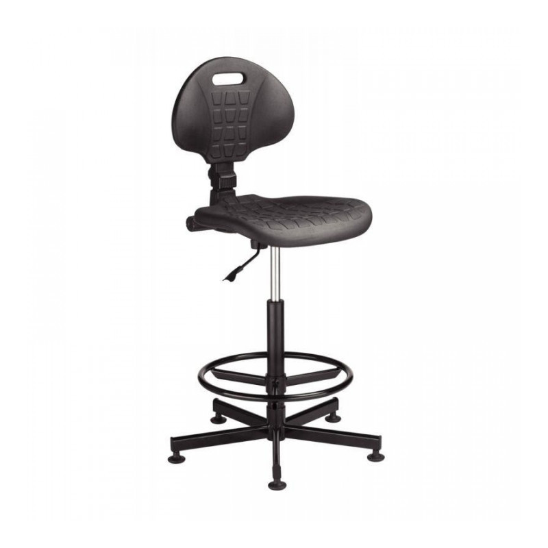 SIÈGE D'ATELIER CHAISE TECHNIQUE NARGO contact permanent régl.dossier repose pieds regl.en hauteur assise réglable 57-82CM 90KG