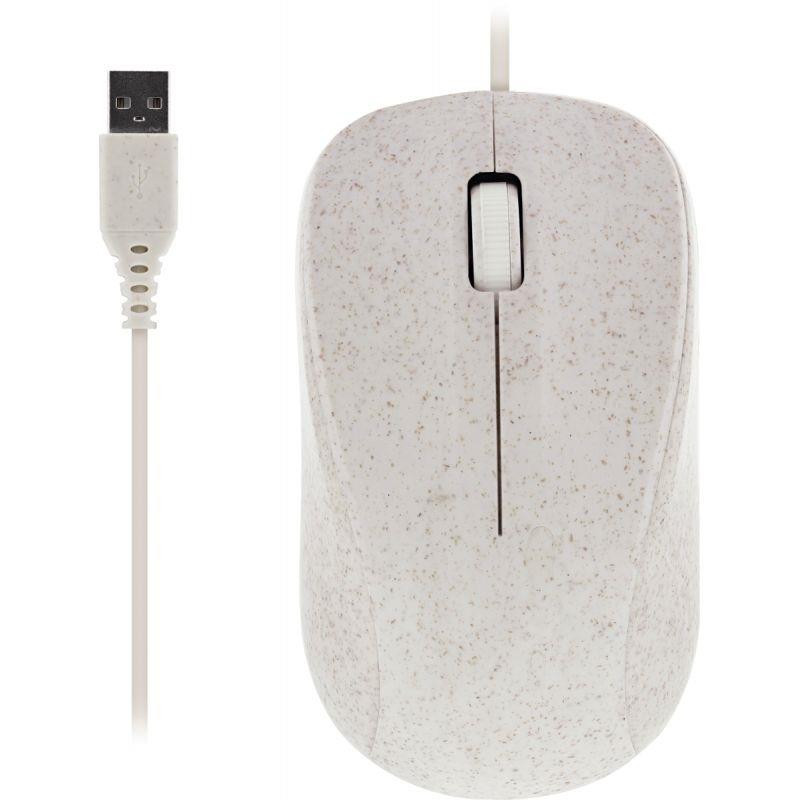 SOURIS  FILAIRE 3 BOUTONS CABLE 1.5M PC ET MAC  BIOPLASTIQUE 60 % PLASTIQUE EN AMIDON  T'NB