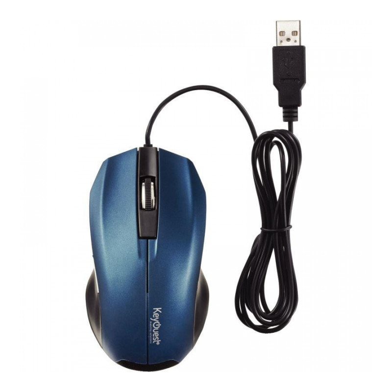 SOURIS OPTIQUE FILAIRE BLEU