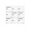 STRUCTURE RANGEMENT 9 CASES FAB FR MELAMINE BLANC GAR 5ANS