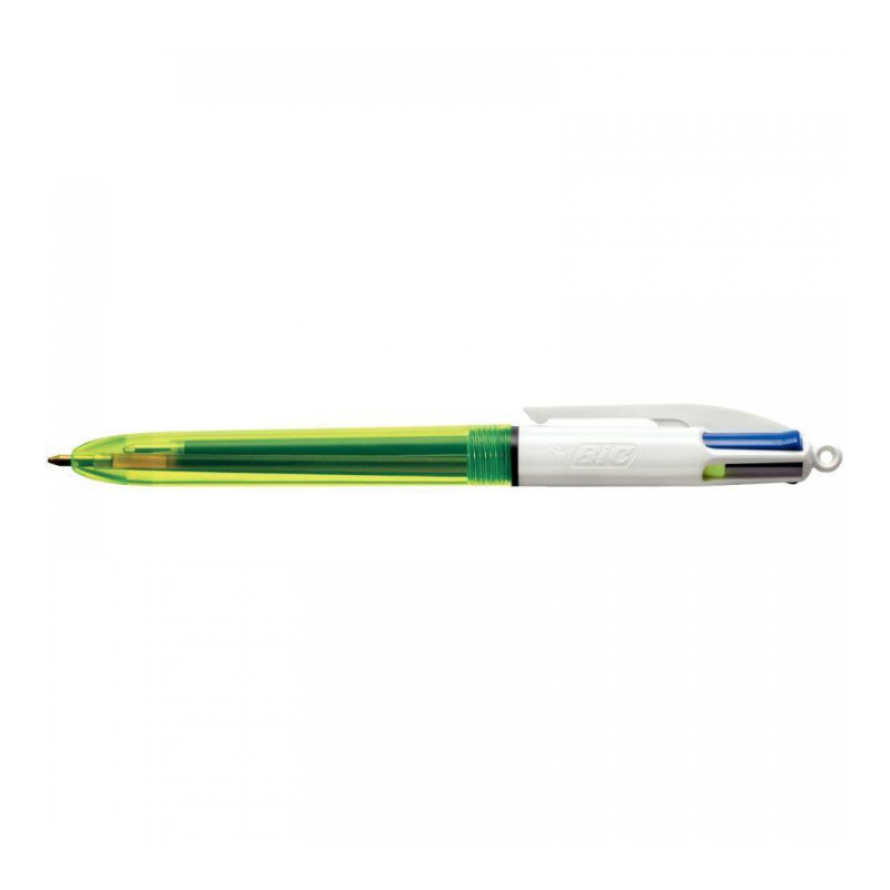 STYLO 4 COUL BILLE BIC  BLEUNOIRROUGEJAUNE FLUO  BIC 933948