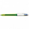 STYLO 4 COUL BILLE BIC  BLEUNOIRROUGEJAUNE FLUO  BIC 933948