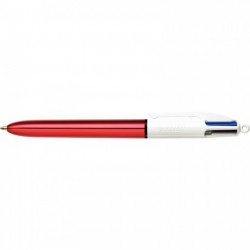 STYLO 4 COULEURS BILLE ROUGE METALL.SHINE