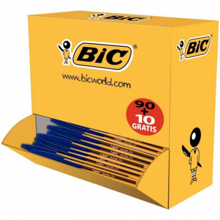 STYLO BIC CRISTAL BLEU FIN ** PACK 90+10 GRATUITS** 942920