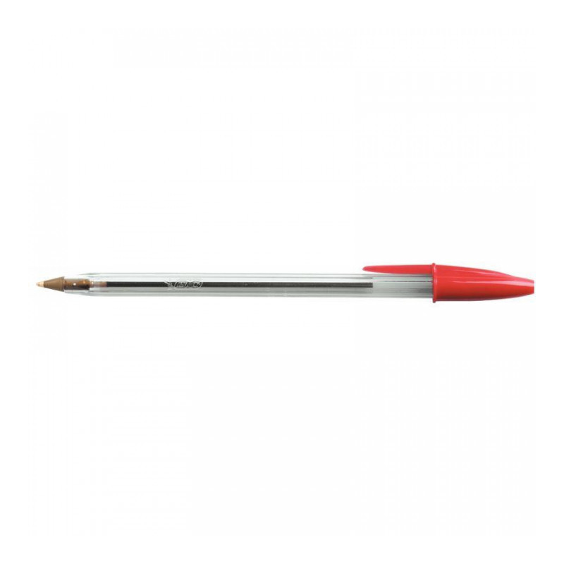 STYLO BIC CRISTAL **ROUGE** BILLE POINTE MOYENNEFAB FRANCE