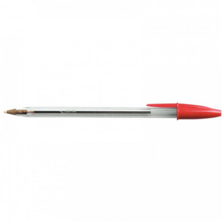 STYLO BIC CRISTAL **ROUGE** BILLE POINTE MOYENNEFAB FRANCE