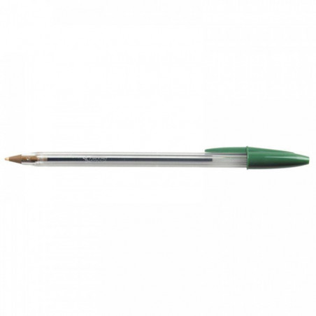 STYLO BIC CRISTAL *VERT* BILLE  POINTE MOYENNE  FAB FRANCE