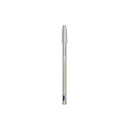 STYLO BILLE BIC CRISTAL RE'NEW + 2 RECHARGES BLEUE