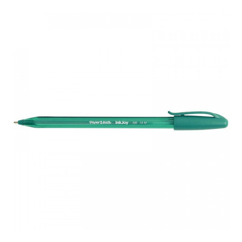 STYLO BILLE INKJOY 100 CAP VERT PAPERMATE S0957150