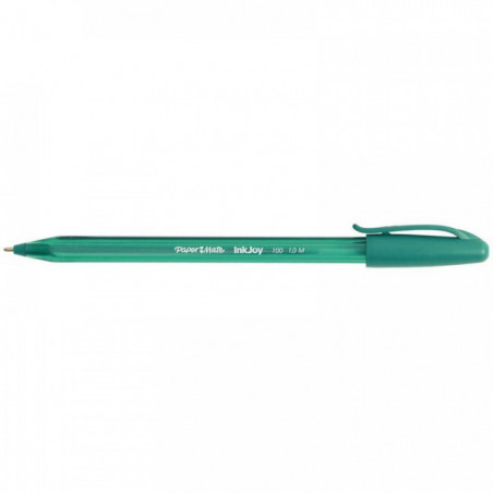 STYLO BILLE INKJOY 100 CAP VERT PAPERMATE S0957150