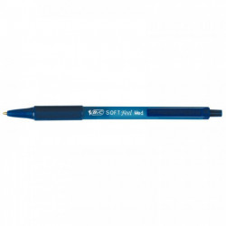 STYLO BLEU BILLE RETRACTABLE BIC SOFT STEEL  PTE MOY 837398