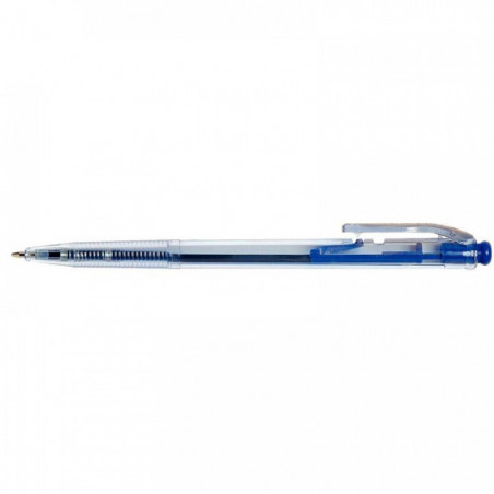 STYLO BLEU CORPS TRANSPARENT RÉTRACTABLE 0.7mm economique