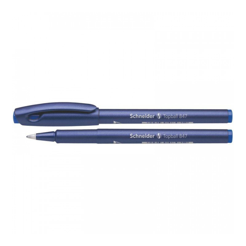 STYLO BLEU ROLLER POINTE PLASTIQUE TOPBALL 847  SCHNEIDE 8473