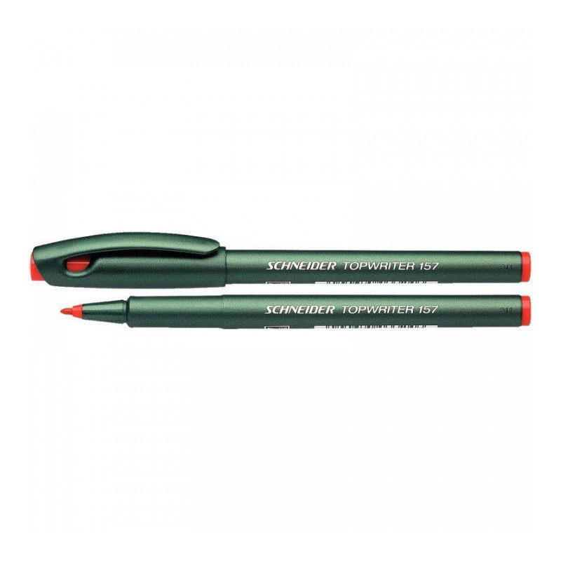 STYLO FEUTRE pointe moyenne TOPWRITER 157 ROUGE  ne seche pas ouvert SCHNEIDE 1