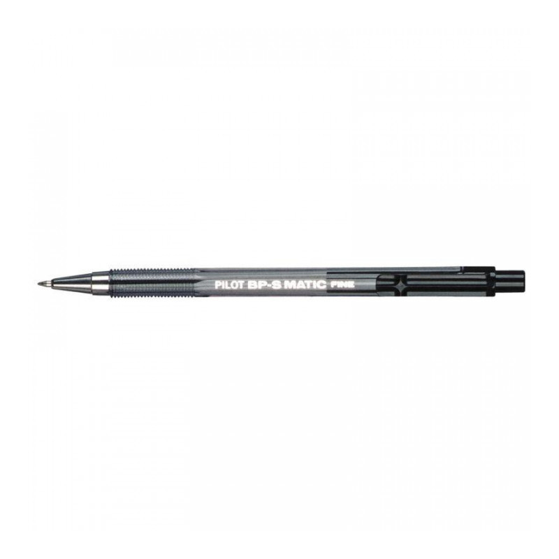 STYLO NOIR BILLE BPS MATIC RÉTRACTABLE POINTE FINE