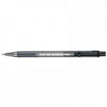 STYLO NOIR BILLE BPS MATIC RÉTRACTABLE POINTE FINE