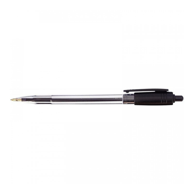 STYLO NOIR BILLE RÉTRACTABLE WIZ POINTE MOYENNE 1MM