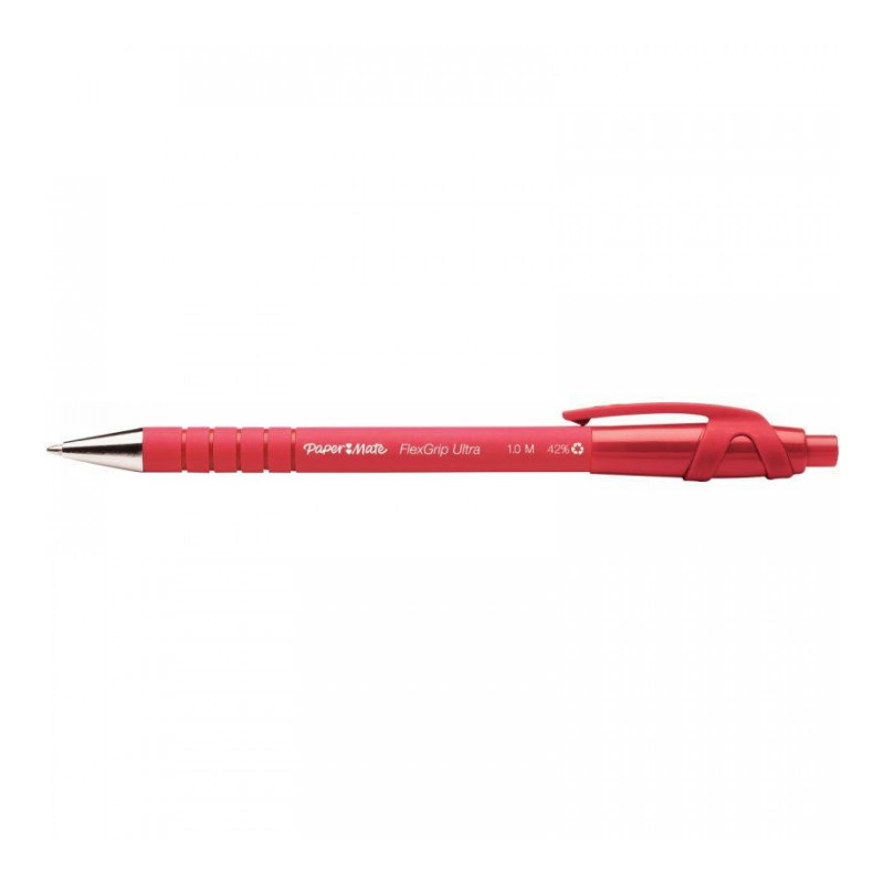 STYLO ROUGE BILLE FLEXGRIP ULTRA RÉTRACTABLE POINTE MOYENNE PAPERMATE S01