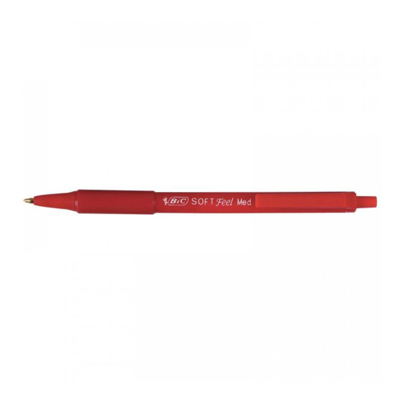 STYLO ROUGE BILLE RETRACTABLE BIC SOFT STEEL  PTE MOY 837399