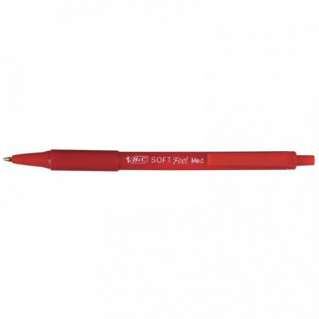 STYLO ROUGE BILLE RETRACTABLE BIC SOFT STEEL  PTE MOY 837399