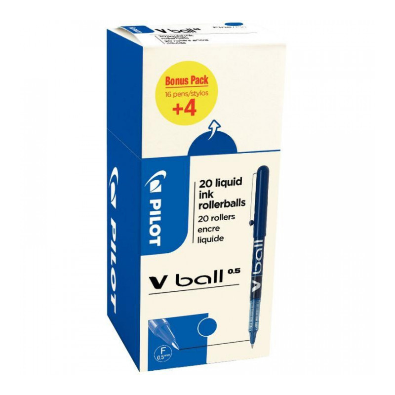 STYLO V BALL BLEU VB5 VALUE PACK 16+4 GRATUITS 3131910519980