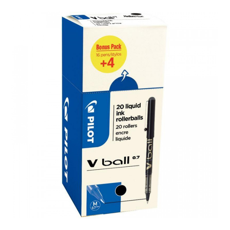 STYLO V BALL NOIR VB7 **VALUE PACK 16+4** 3131910520016