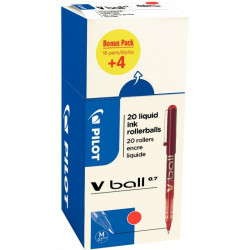 STYLO V BALL ROUGE VB7 **VALUE PACK 16+4** 3131910530657