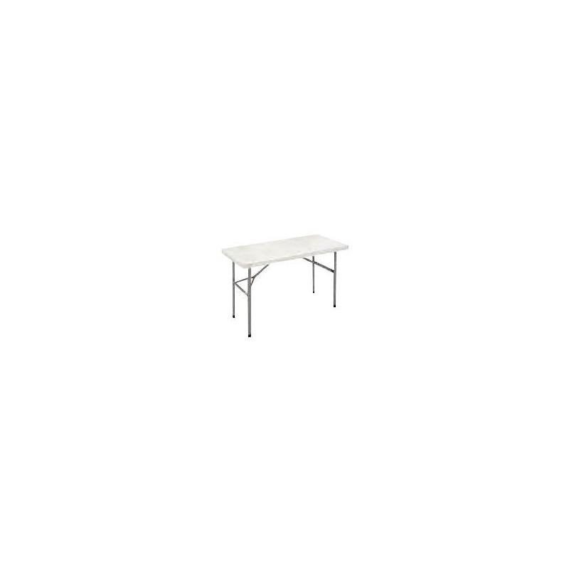 TABLE PLIANTE EN POLYPROPYLÈNE L122 CM P61 CM GRIS