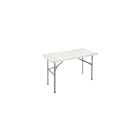 TABLE PLIANTE EN POLYPROPYLÈNE L122 CM P61 CM GRIS