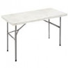 TABLE PLIANTE EN POLYPROPYLÈNE L122 CM P61 CM GRIS