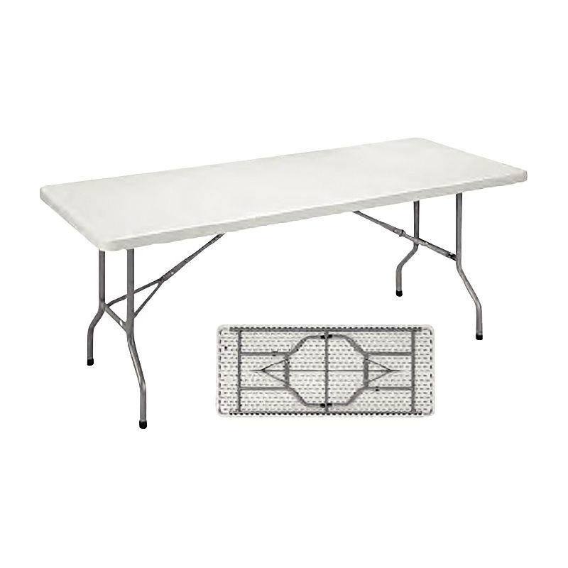 TABLE PLIANTE EN POLYPROPYLÈNE L152 CM P76 CM GRIS