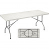 TABLE PLIANTE EN POLYPROPYLÈNE L152 CM P76 CM GRIS