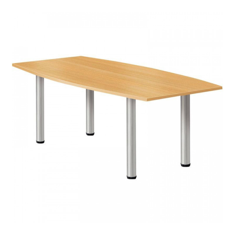 TABLE TONNEAU L200XP100CM 4 PIEDS CHÊNE CLAIR/ANTHRACITE