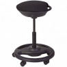 TABOURET ASSIS DEBOUT MOBILE NOIR ass.remb.réglage hauteur de  57.5 à 73.5 cm 4 roulettes verin gaz très stable GAR. 5 ANS 130KG