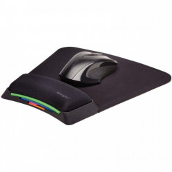 TAPIS DE SOURIS REPOSE-POIGNET  NOIR Ergonomique, Système SMARTFIT  un Grand Confort, Compatible avec Souris Laser & Optiques -