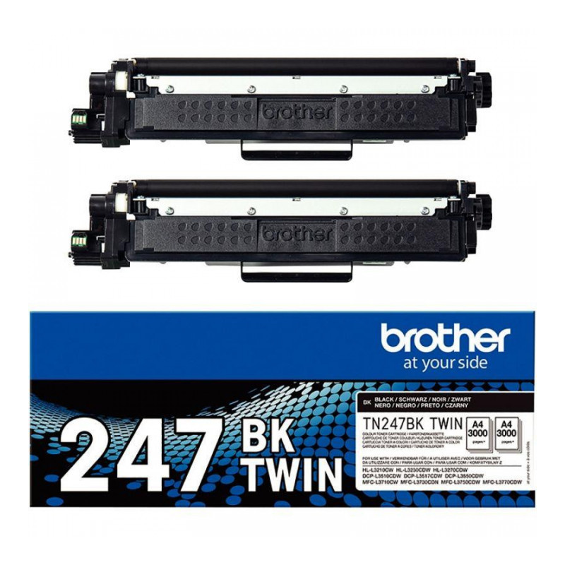 TN247BKTWIN  NOIR 2 TONERS BROTHER HC 2X3000PAGES