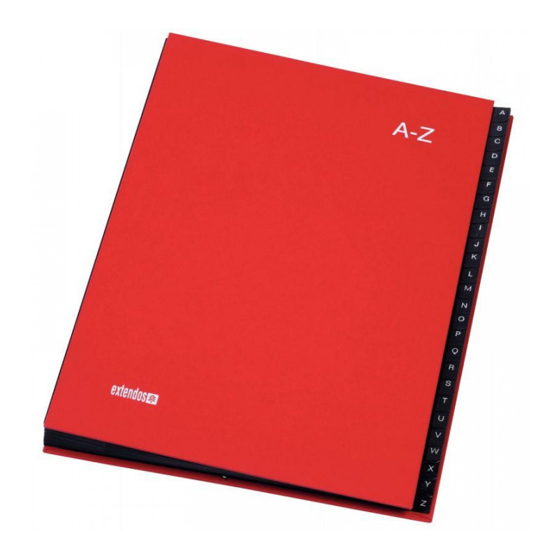 TRIEUR ALPHABÉTIQUE 26 COMPARTIMENTS COLORIS ROUGE