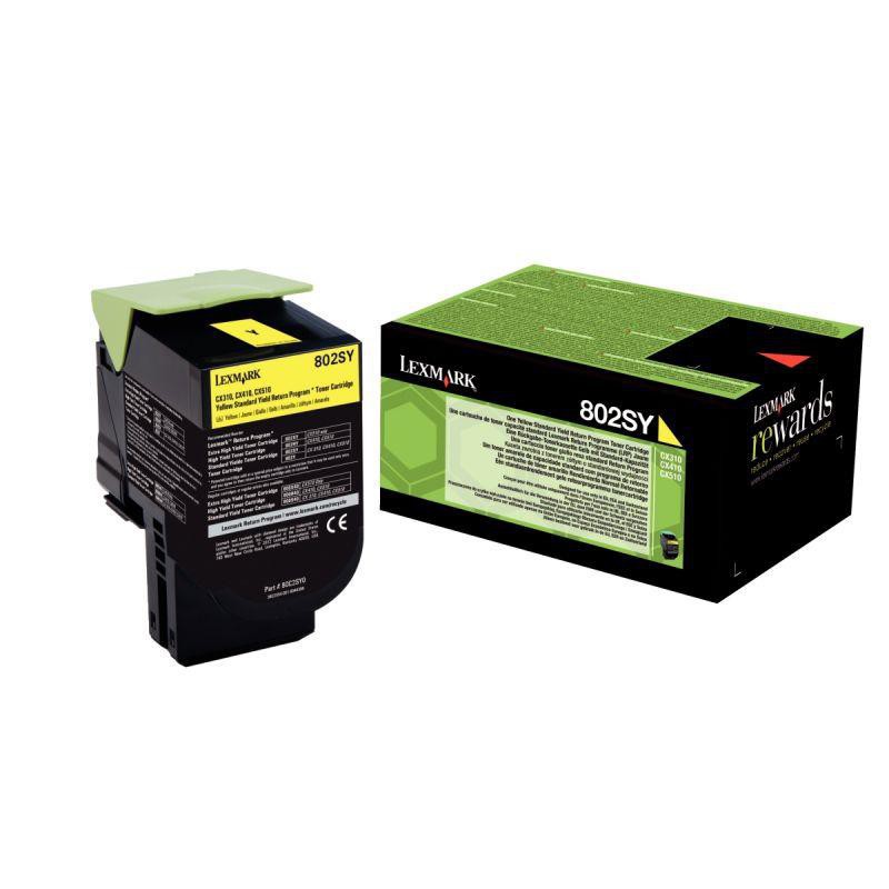 TONER À LA MARQUE LEXMARK 80C2SY0 JAUNE