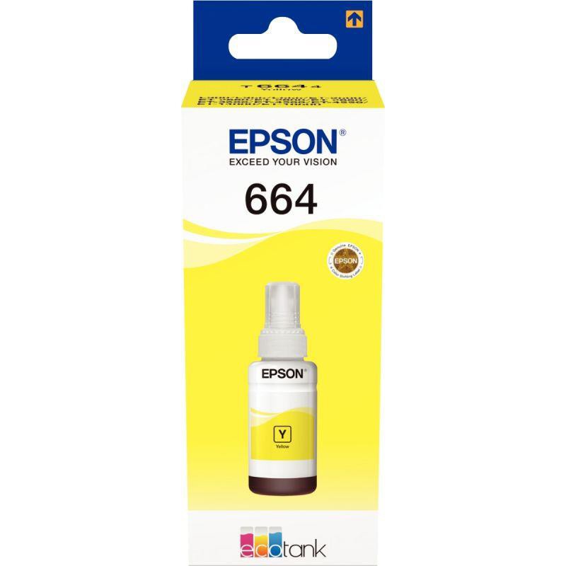 C13T664440 CART P/EPSON ECOTANK T6644 BOUTEILLE D'ENCRE JAUNE 70ML 6500P EPSON