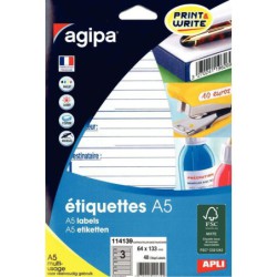 ÉTIQUETTES EXPÉDITION 64X133 BTE 48 AGIPA 114139