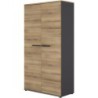 RANGEMENT HAUT L80CM X H187CM  2 PORTES CONNEXION FAB FR  CHÊNE DU BOCAGE/ANTHRACITE GAR 5 ANS 